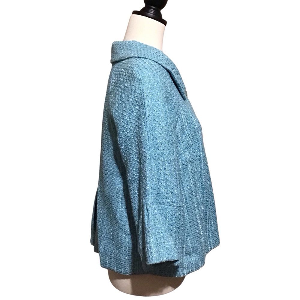 Bob Mackie Studio Powder Blue‎ Retro Swing Jacket 8 - Picture 3 of 10